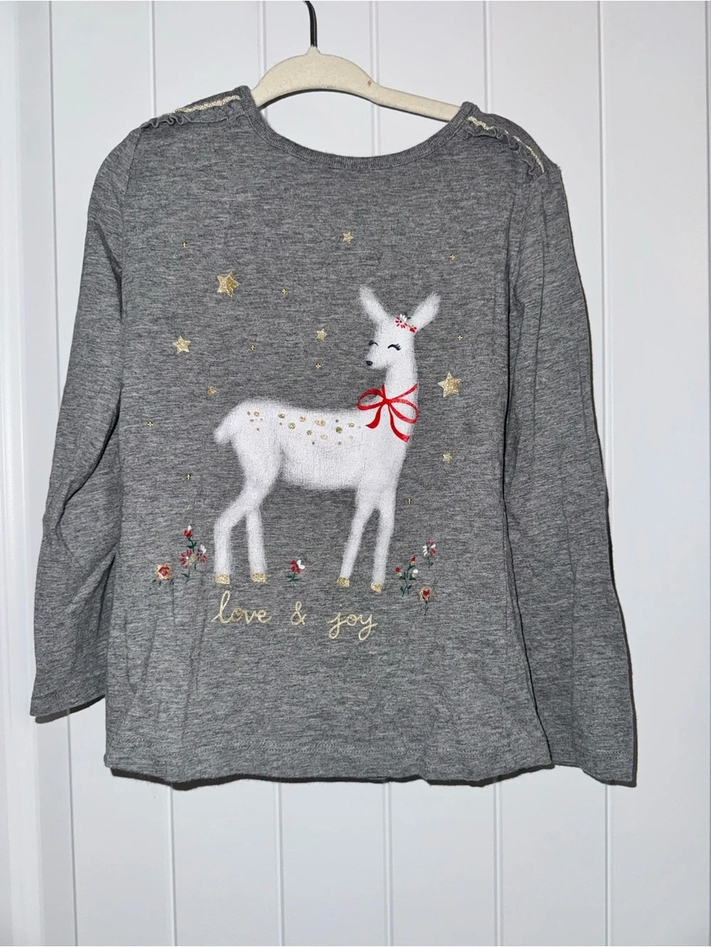 Girls' Holiday Top Bundle – Green, Gray & Black